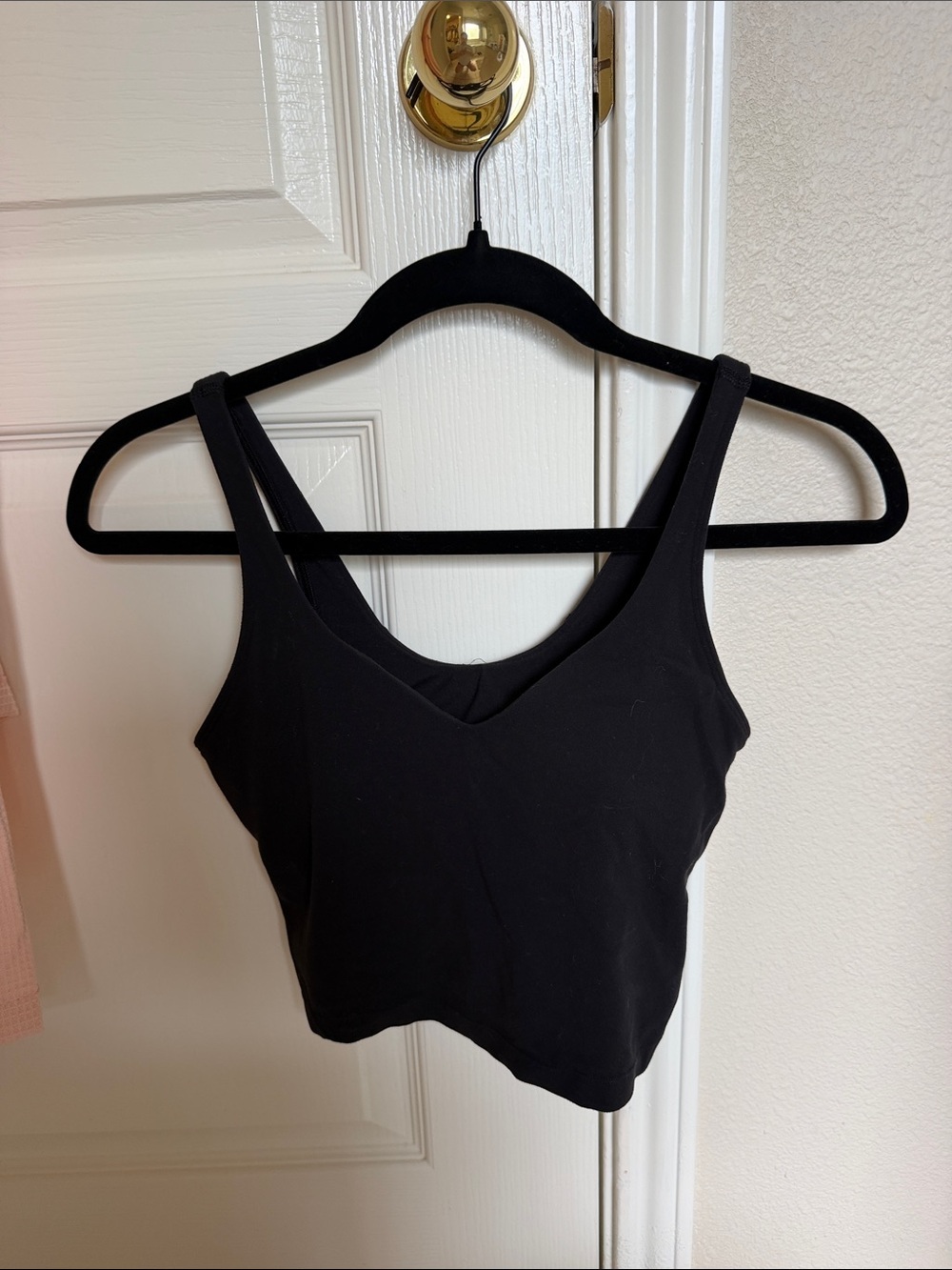 lululemon athletica Black Scoop Crop Tank